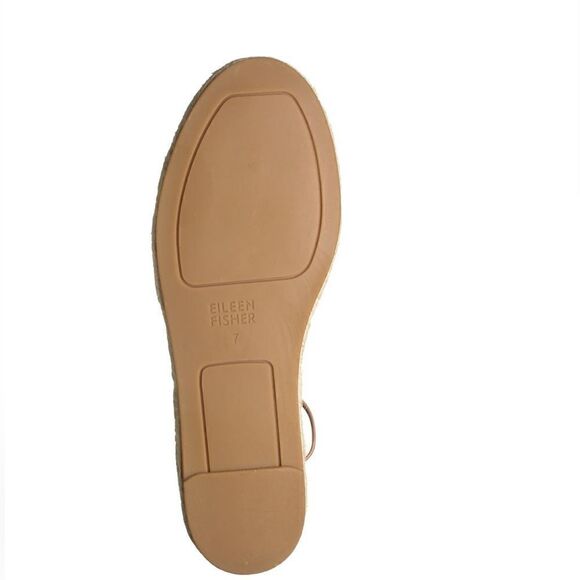 Eileen Fisher Lace-Up Leather Espadrille Sandal, Toffee Cream Pink Size 8, NWT - Picture 6 of 16